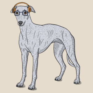 Hipster Hound - Natural Tea Towel Design