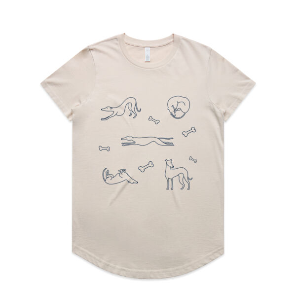 GAP Navy Print - AS Colour Womens Maple Curve Tee Thumbnail