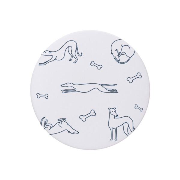 Greyhounds - Coaster - Round Hardboard Thumbnail