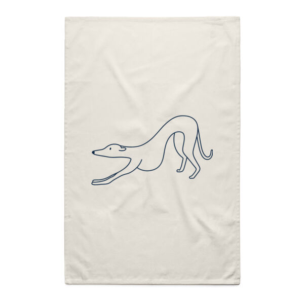 Stretching - Natural Tea Towel Thumbnail