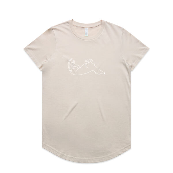 Belly Up - AS Colour Womens Maple Curve Tee Thumbnail