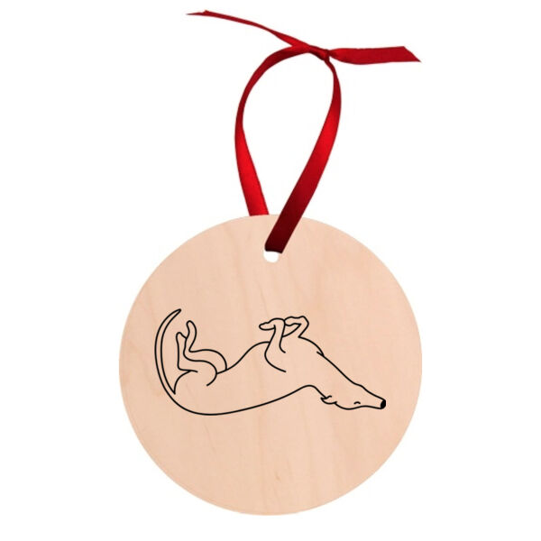 Belly Up - Round Wood Ornament Thumbnail