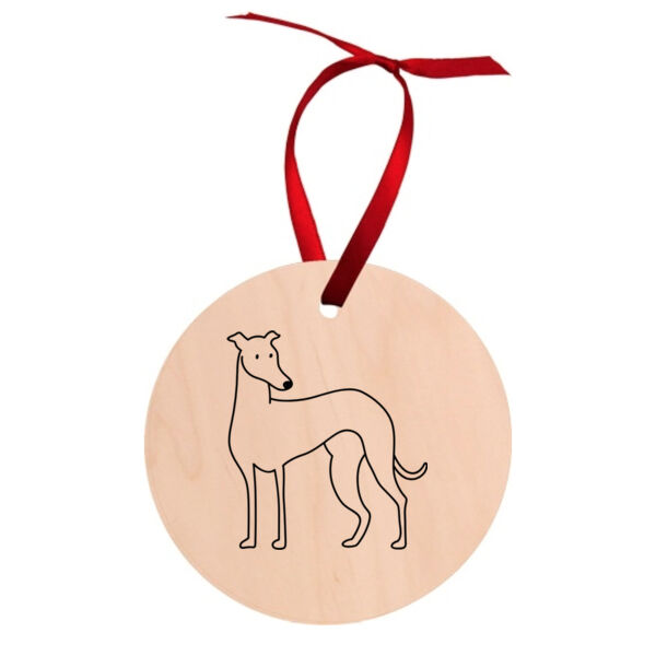 Standing - Round Wood Ornament Thumbnail