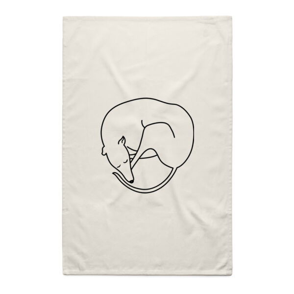 Doggy Donut - Natural Tea Towel Thumbnail