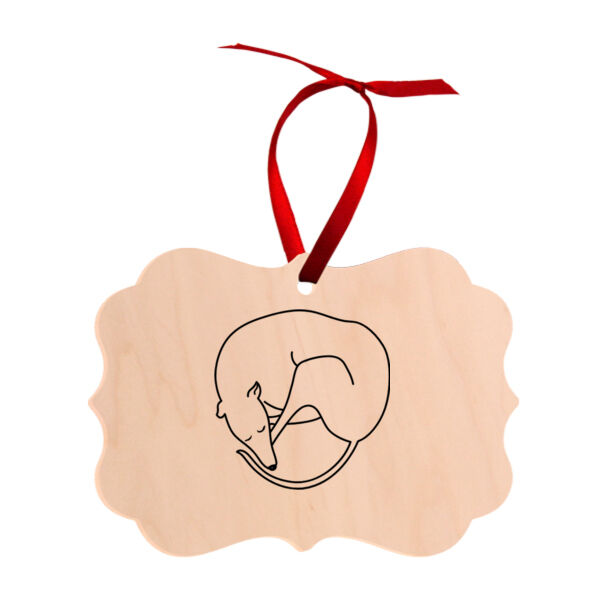 Doggy Donut - Benelux Natural Wood Ornament Thumbnail