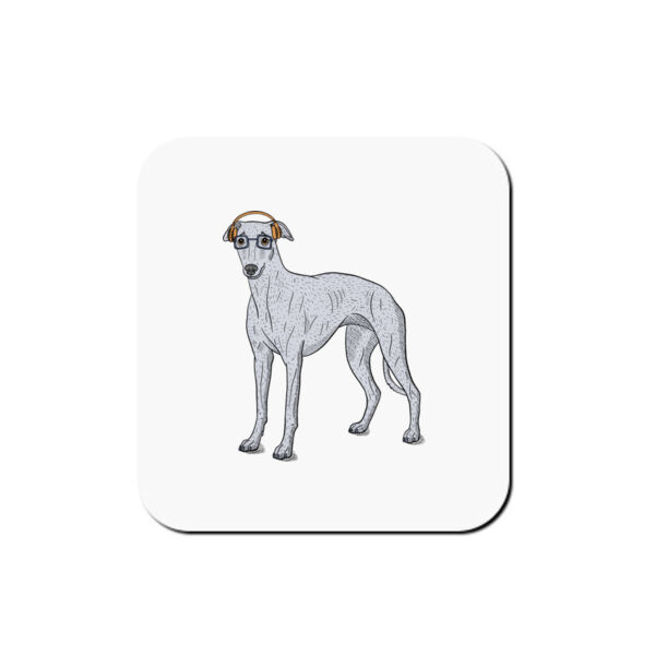 Hipster Hound - Coaster - Square Hardboard Thumbnail