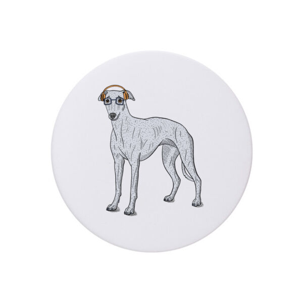 Hipster Hound - Coaster - Round Hardboard Thumbnail