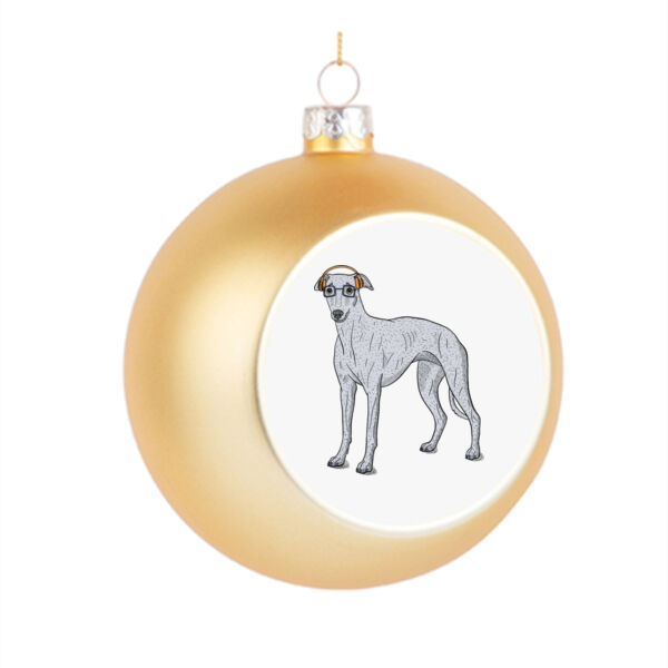 Hipster Hound - Christmas Ball Ornament Thumbnail