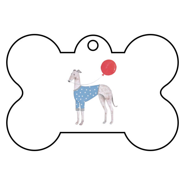 Red Balloon - Pet Tag Bone Thumbnail
