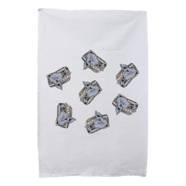 Lounging Around - White Tea Towel Thumbnail
