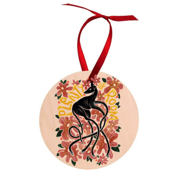 Plenty Of Room - Round Wood Ornament Thumbnail